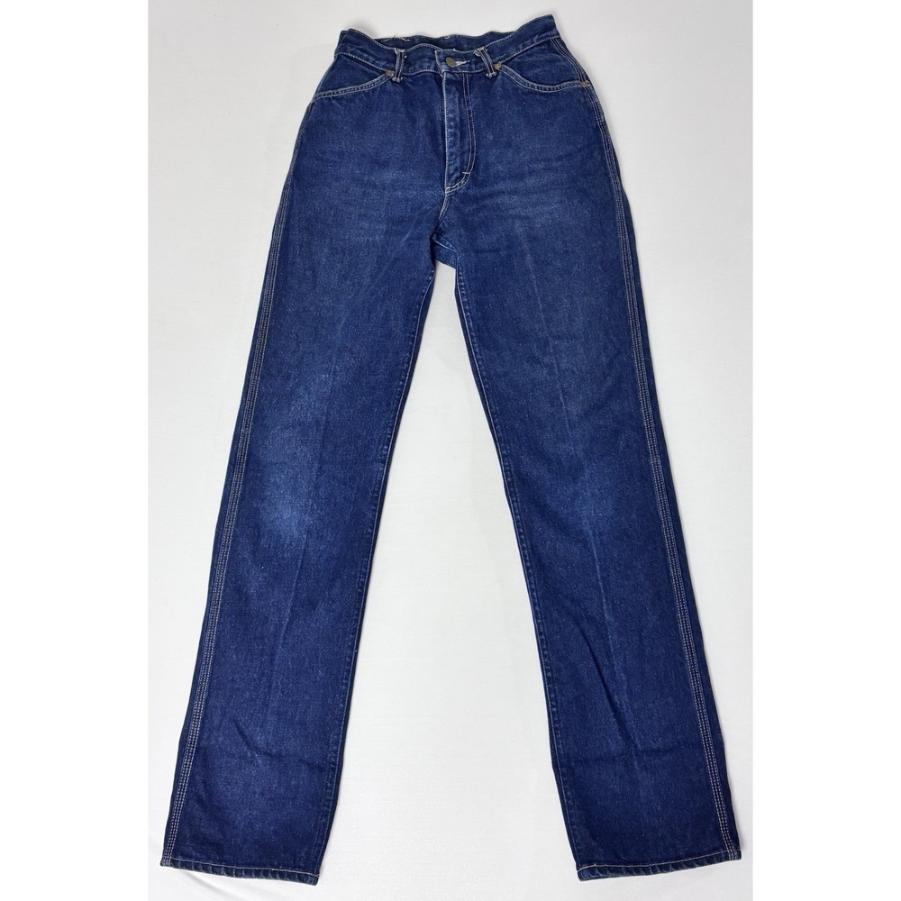 Vintage‎ 1980s Lee Riders Made In USA High Rise Straight Leg Denim Jeans 26x33